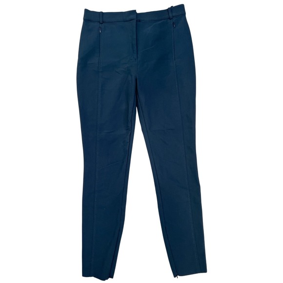 MM Lafleur Pants - MM LaFleur | High Rise Stretch Navy Blue Pants Zip Ankles Sz 4 Office Capsule
